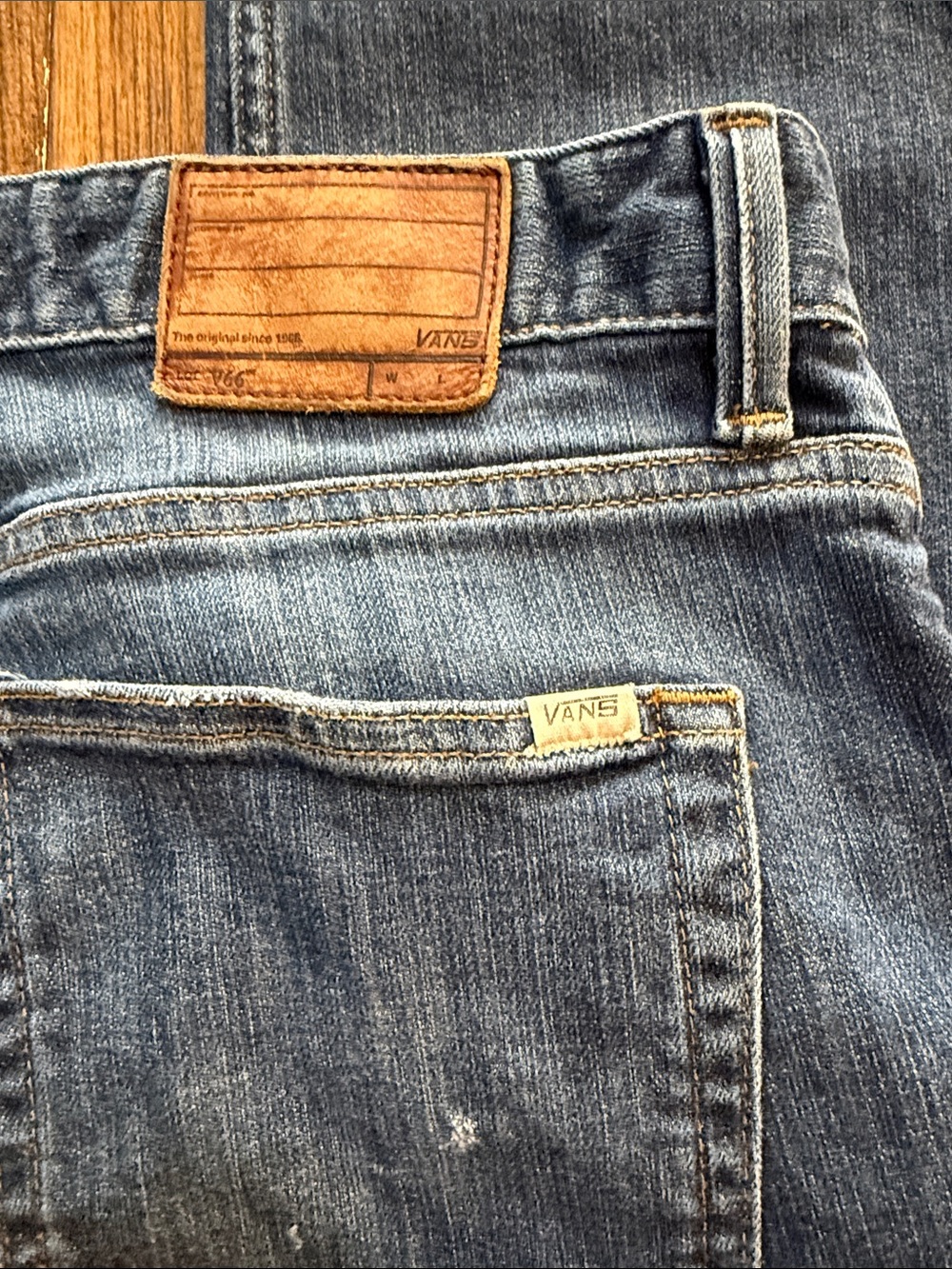 Vans Men’s Slim Straight Blue Denim Jeans - Picture 6 of 10